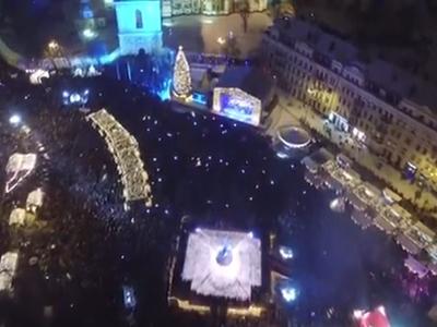 Опубликовано видео зрелищного празднования Нового года в Киеве