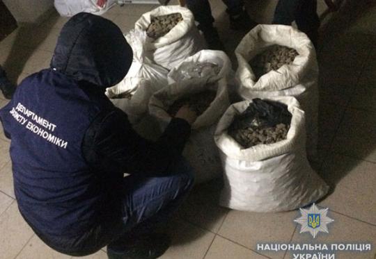 В Ровно полиция изъяла почти 140 кг янтаря