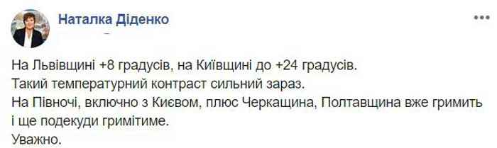 Дожди с грозами, жара и малая геомагнитная буря: чего ждать украинцам от природы 15 мая