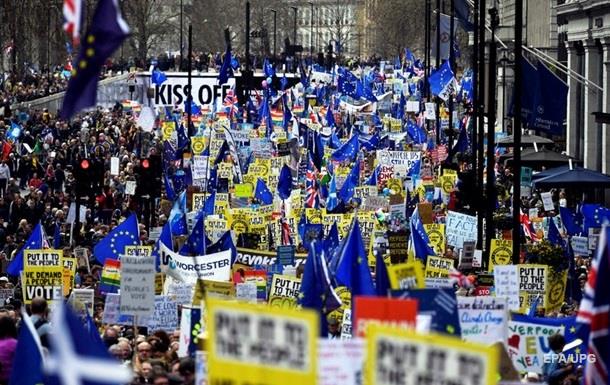 Марш против Brexit: организаторы заявляют о миллионе участников