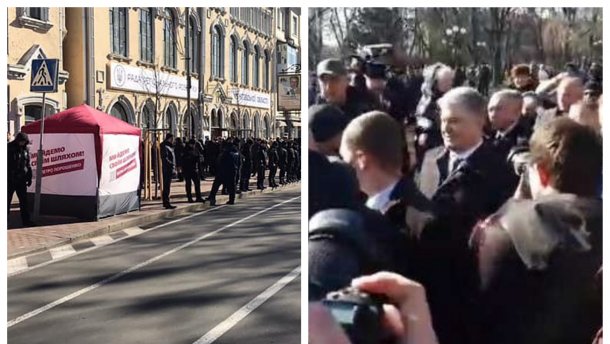 Нацкорпус влаштував акцію під час візиту Порошенка до Чернігова з гаслами де відрубані руки?