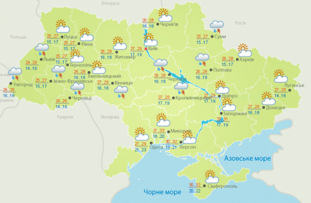 Прогноз погоды на 18 июня: все еще жарко, лишь кое-где воздух освежат непродолжительные дожди