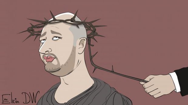 Спецоперацію з Бабченком зобразили у карикатурі