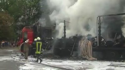 В центре Запорожья взорвался грузовик: фото и видео