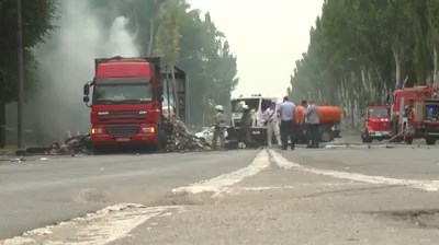 В центре Запорожья взорвался грузовик: фото и видео