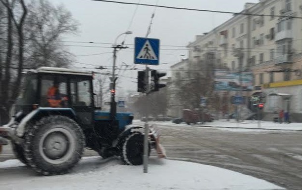В Донецке начались сильные снегопады