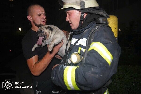 В Одесском районе горел ЖМ "Радужный": эвакуировали людей и спасали собак