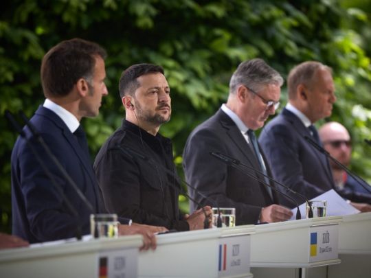 Міжнародні кордони не&nbsp;можуть бути змінені силою: європейські лідери після саміту на&nbsp;Алясці виступили із&nbsp;заявою