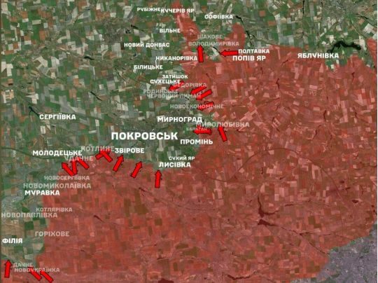 Ворог знову пішов у&nbsp;наступ: окупанти намагаються прорвати оборону біля Лимана і&nbsp;Покровська&nbsp;&mdash; Генштаб показав свіжі карти боїв