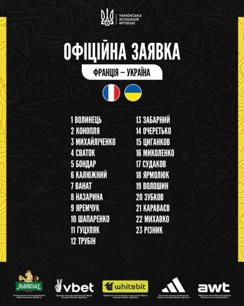 Ребров не&nbsp;включив двох лідерів до&nbsp;заявки збірної України на&nbsp;матч з&nbsp;Францією