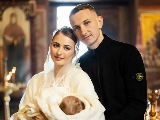 Футболіст &laquo;Шахтаря&raquo; та&nbsp;збірної України хрестив доньку у&nbsp;столичній церкві ПЦУ (фото)
